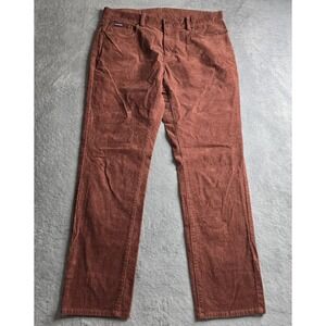 Brooks Brothers 5-Pocket Corduroy Pants Mens 36x32 Brown Slim Cotton Stretch